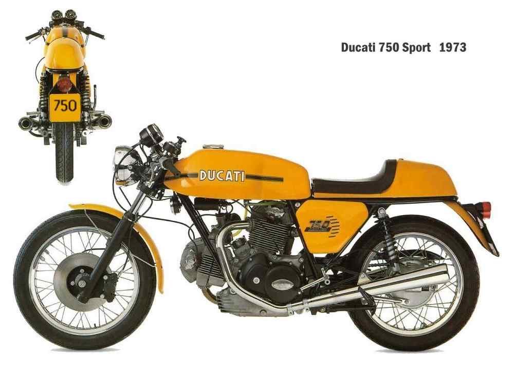 Ducati 750 1973 motorbike A4 Photo Print