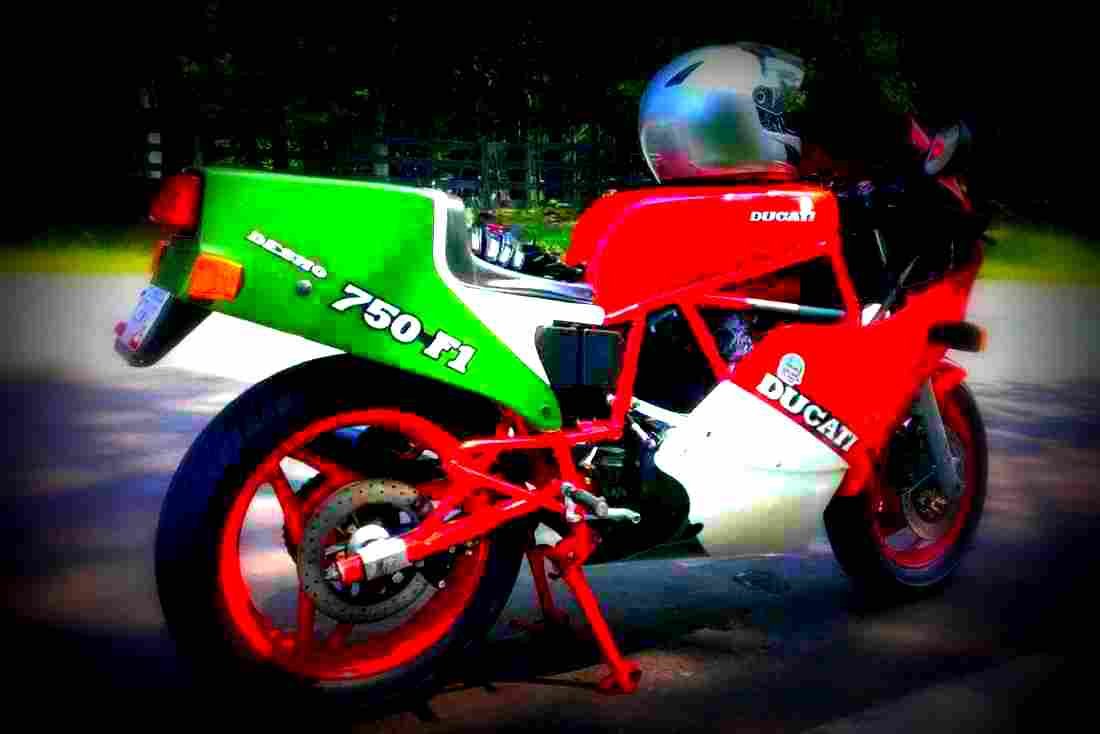 Ducati 750 F1 1986 6 motorbike A4 Photo Print