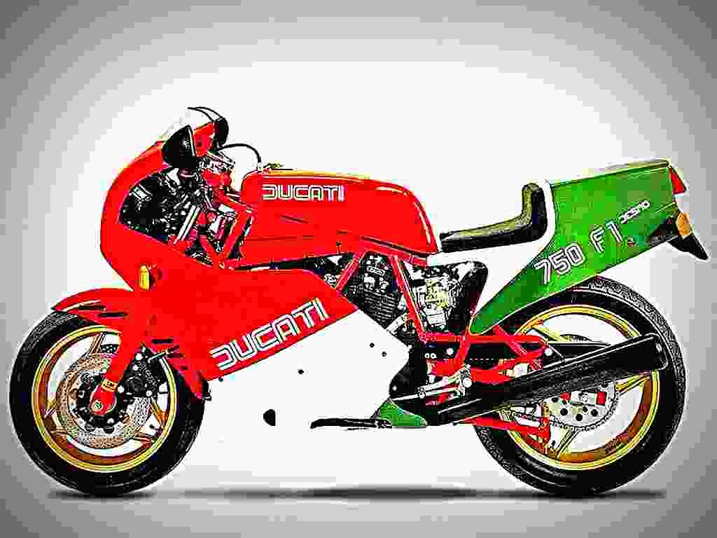 Ducati 750 F1 1987 1 motorbike A4 Photo Print