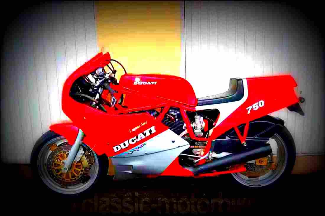 Ducati 750 F1 1987 4 motorbike A4 Photo Print