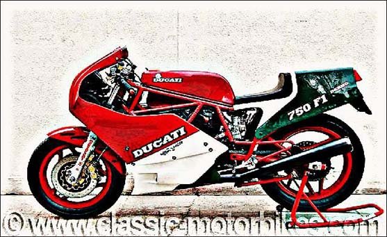 Ducati 750 F1 motorbike A4 Photo Print