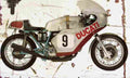 Ducati 750 Imola 1972 Aged Vintage A4 Photo Print