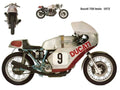 Ducati 750 Imola 1972 motorbike A4 Photo Print