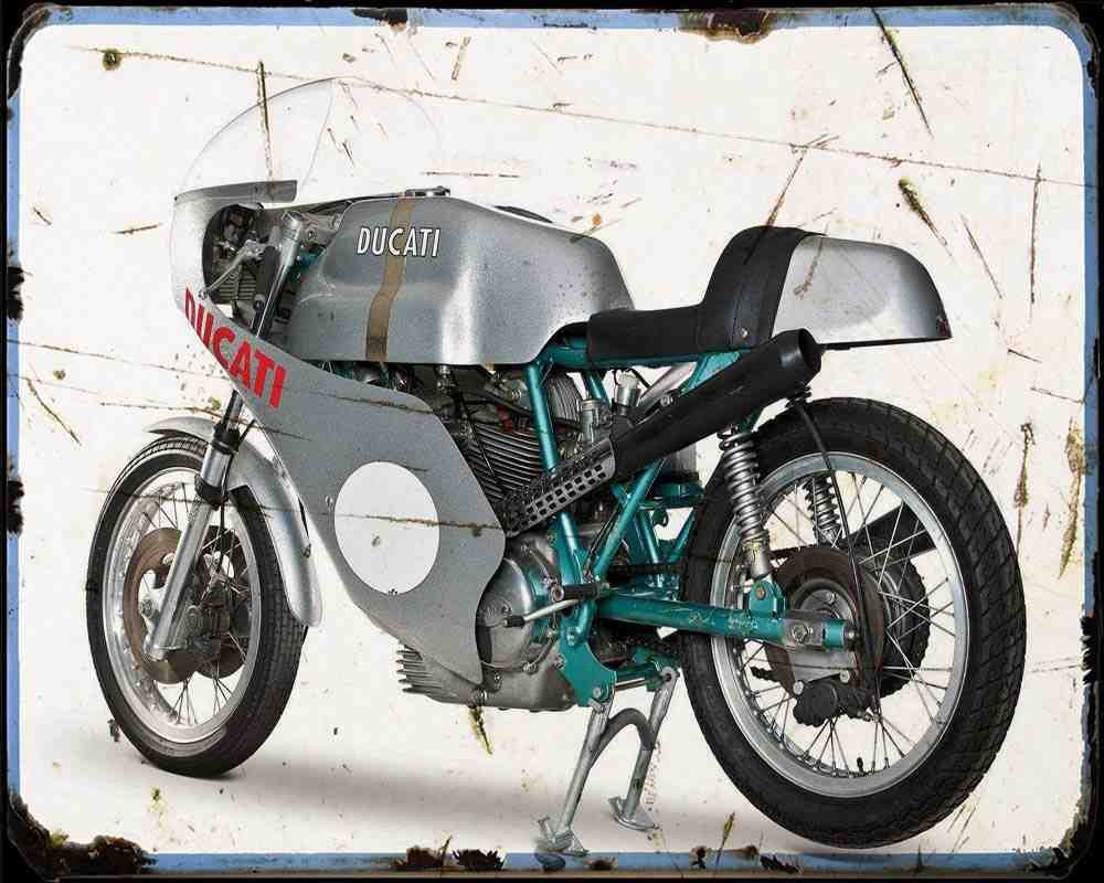 Ducati 750 Imola 2 Motorbike Vintage Aged A4 Photo Print
