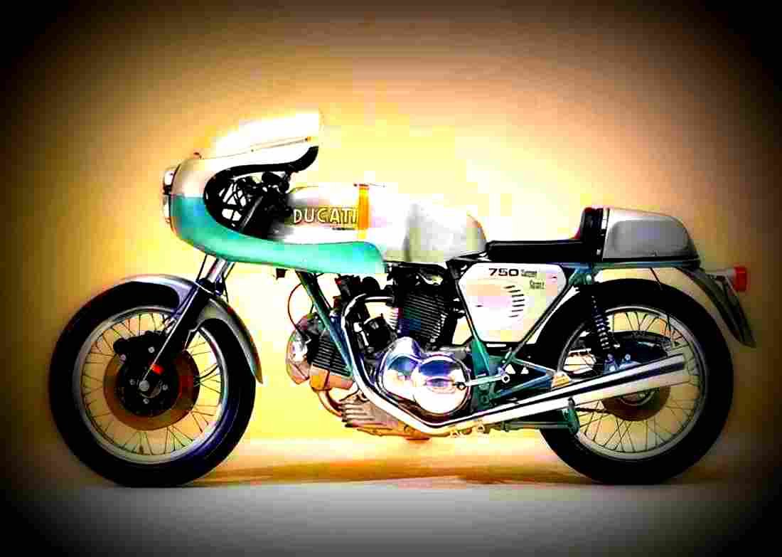 Ducati 750 SS 1974 1 motorbike A4 Photo Print