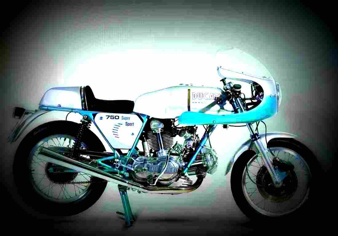 Ducati 750 SS 1974 5 motorbike A4 Photo Print