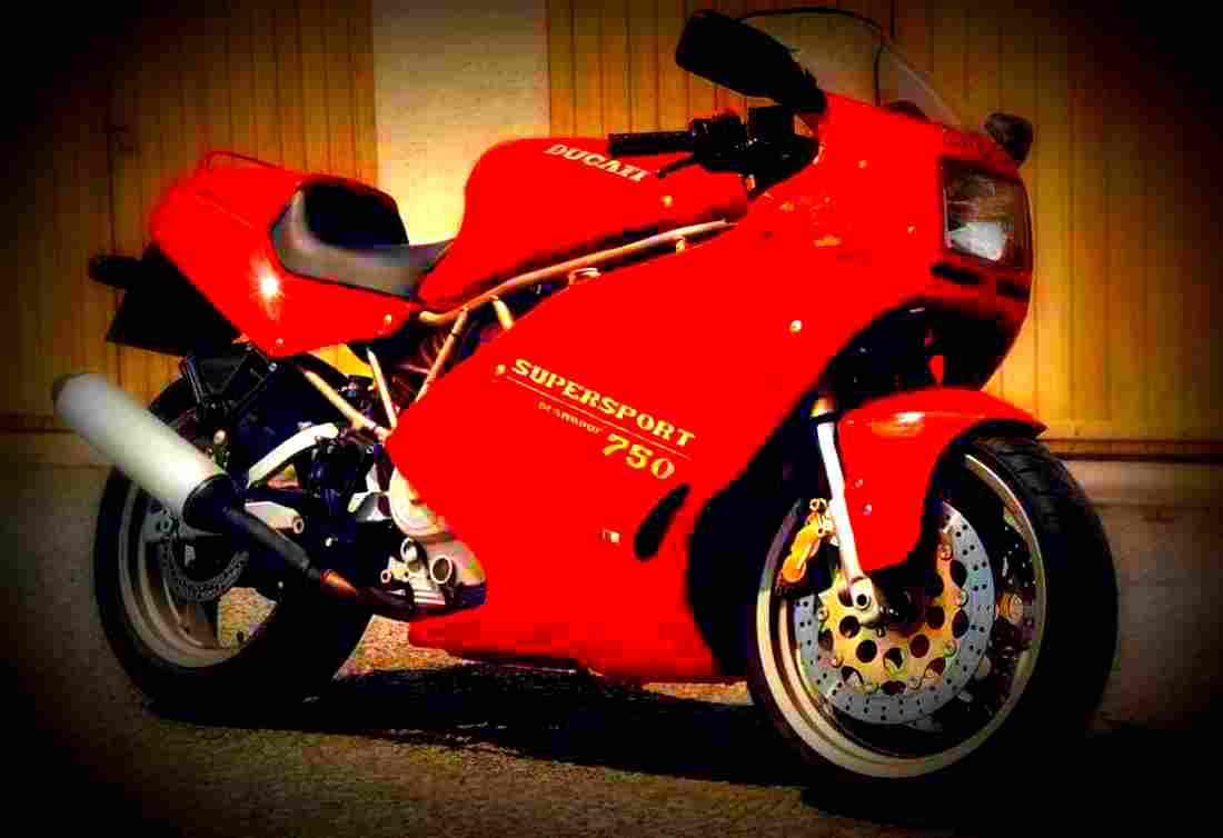 Ducati 750 SS 1991 6 motorbike A4 Photo Print