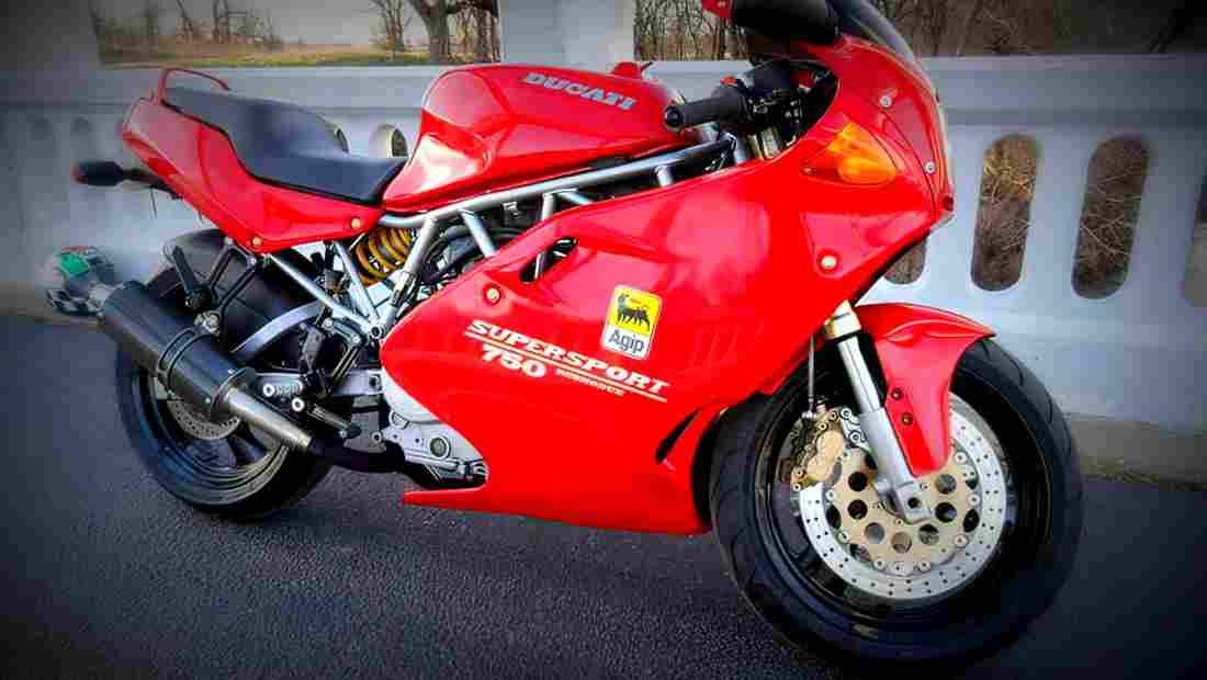 Ducati 750 SS C 1994 5 motorbike A4 Photo Print