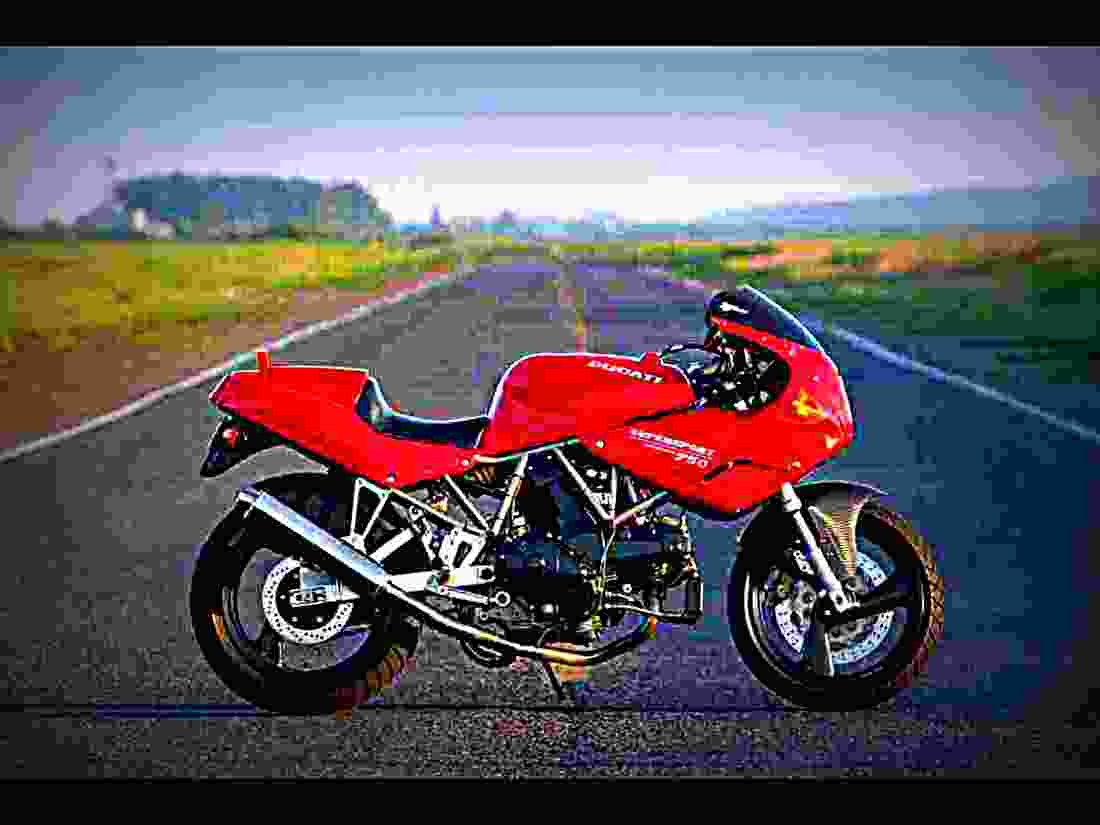Ducati 750 SS C 1995 2 motorbike A4 Photo Print
