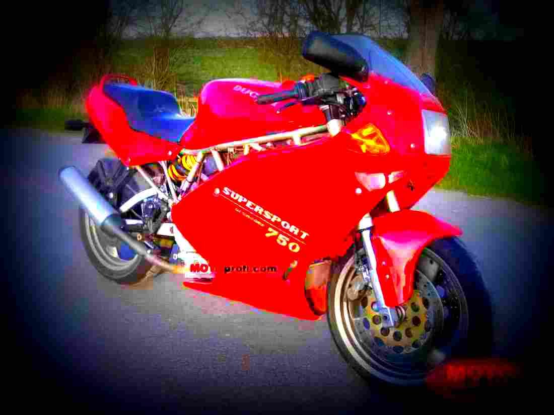 Ducati 750 SS C 1995 5 motorbike A4 Photo Print