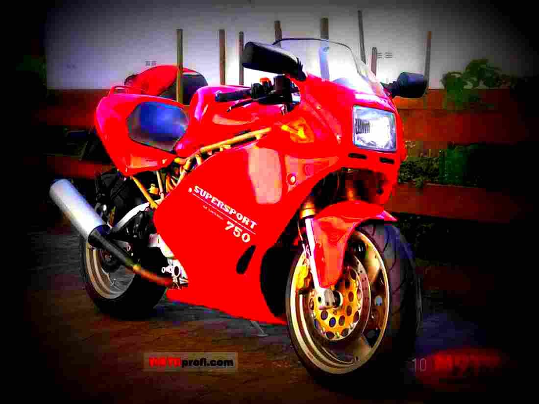 Ducati 750 SS C 1996 1 motorbike A4 Photo Print