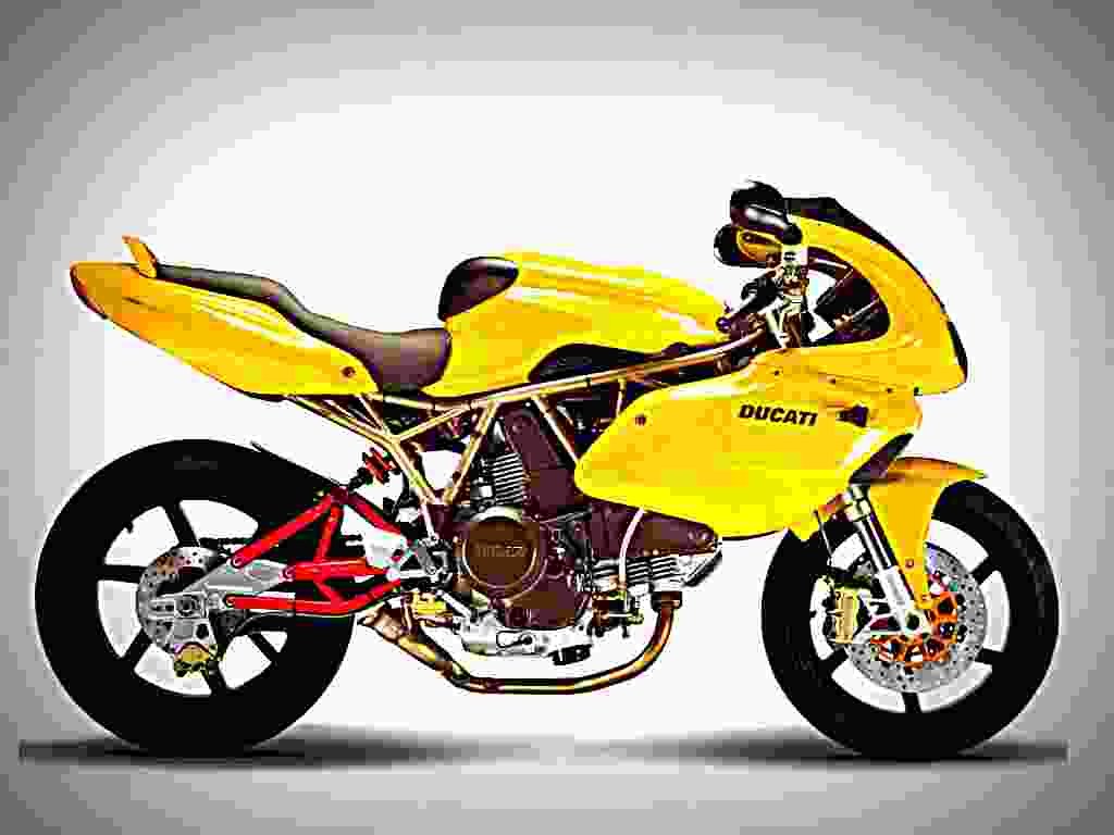 Ducati 750 SS Supersport 1999 3 motorbike A4 Photo Print