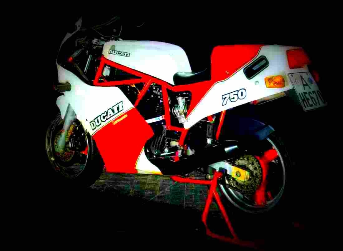 Ducati 750 Santa Monica 1988 2 motorbike A4 Photo Print