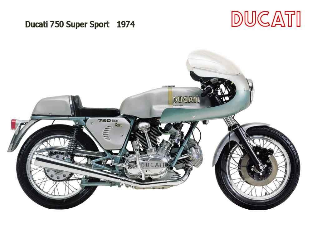 Ducati 750 SuperSport 1974 motorbike A4 Photo Print