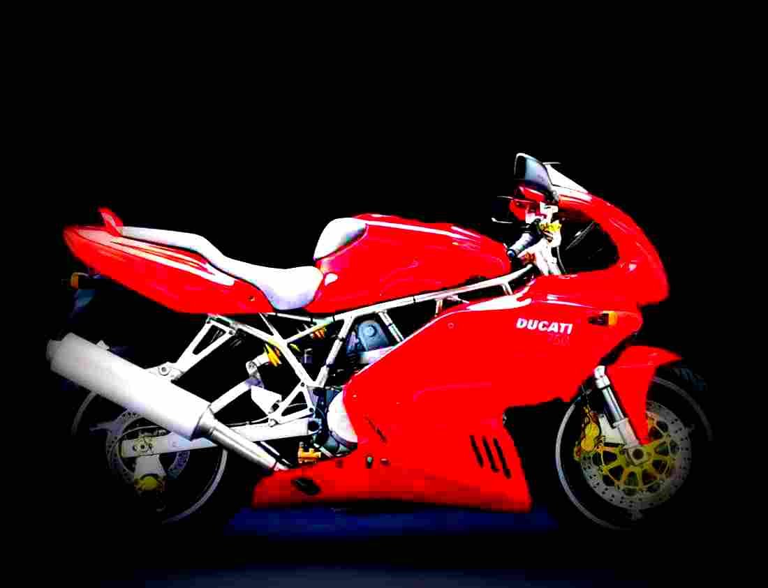 Ducati 750 Supersport 2001 4 motorbike A4 Photo Print