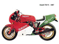 Ducati 750F1 1987 motorbike A4 Photo Print