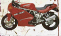 Ducati 750SS 1996 Aged Vintage A4 Photo Print
