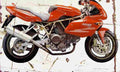 Ducati 750SS 2000 Aged Vintage A4 Photo Print