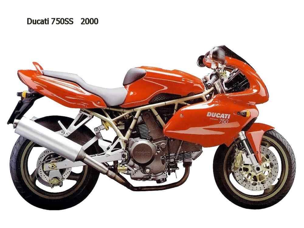 Ducati 750SS 2000 motorbike A4 Photo Print