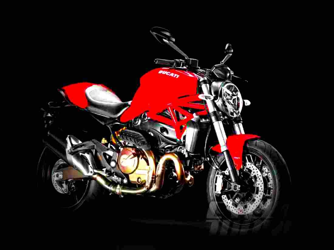 Ducati 821 Monster 821cc 2 motorbike A4 Photo Print