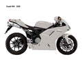 Ducati 848 2008 motorbike A4 Photo Print