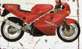 Ducati 851 1989 Aged Vintage A4 Photo Print