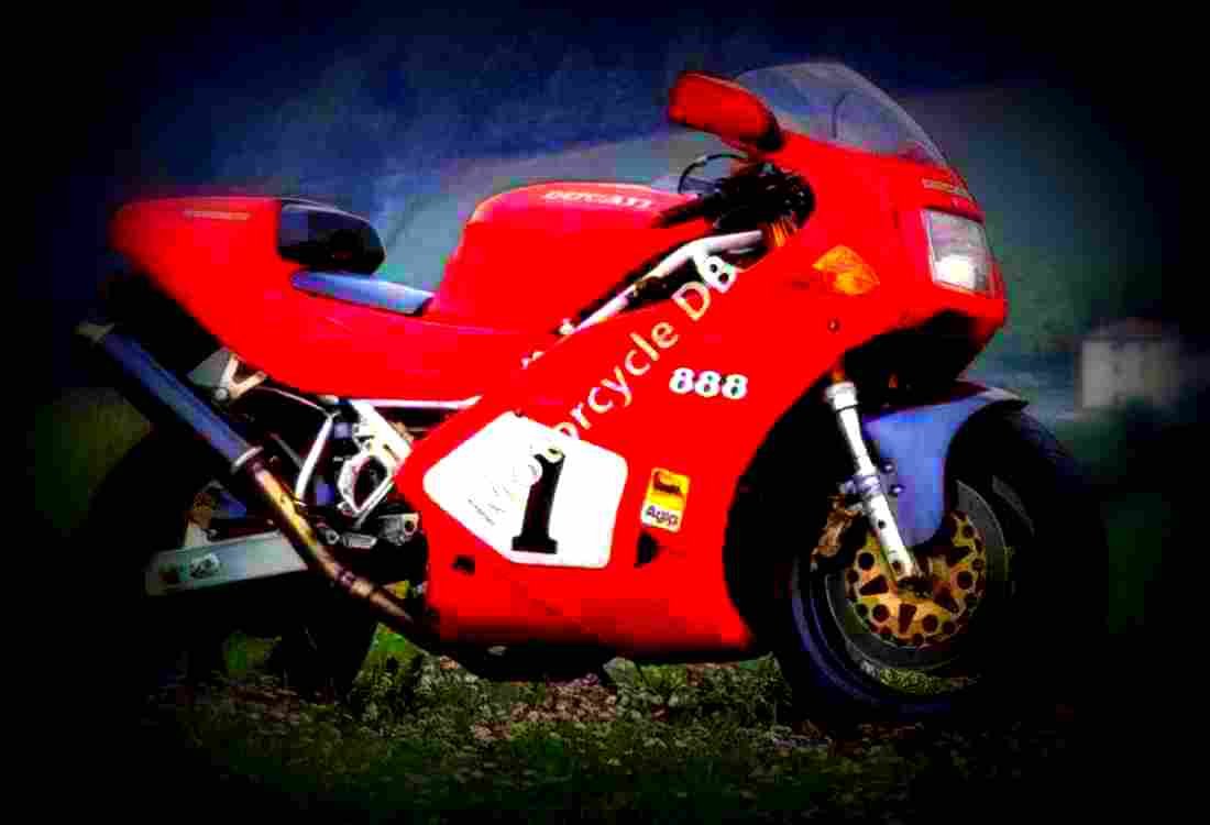 Ducati 851 SP 4 1992 2 motorbike A4 Photo Print