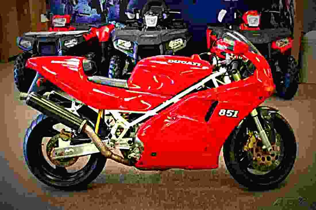 Ducati 851 SP 4 1992 3 motorbike A4 Photo Print