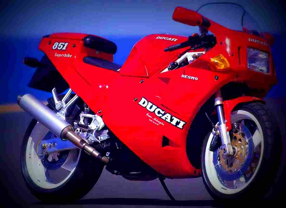 Ducati 851 Strada 1989 1 motorbike A4 Photo Print