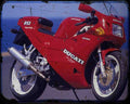 Ducati 851 Strada 91 Motorbike Vintage Aged A4 Photo Print