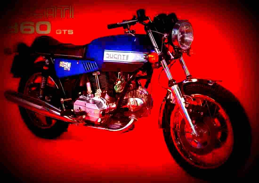 Ducati 860 GTS 1978 2 motorbike A4 Photo Print