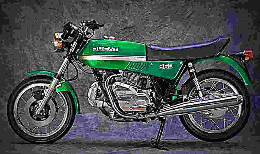 Ducati 860 GTS 1978 5 motorbike A4 Photo Print