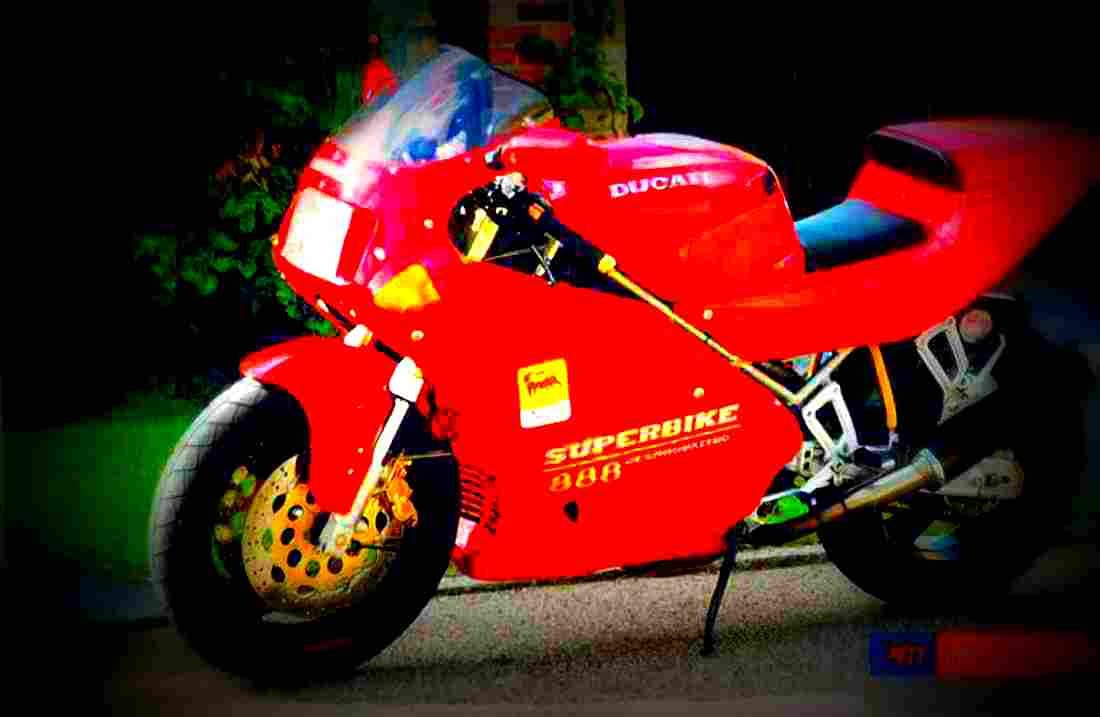 Ducati 888 SP 0 Strada 1994 1 motorbike A4 Photo Print