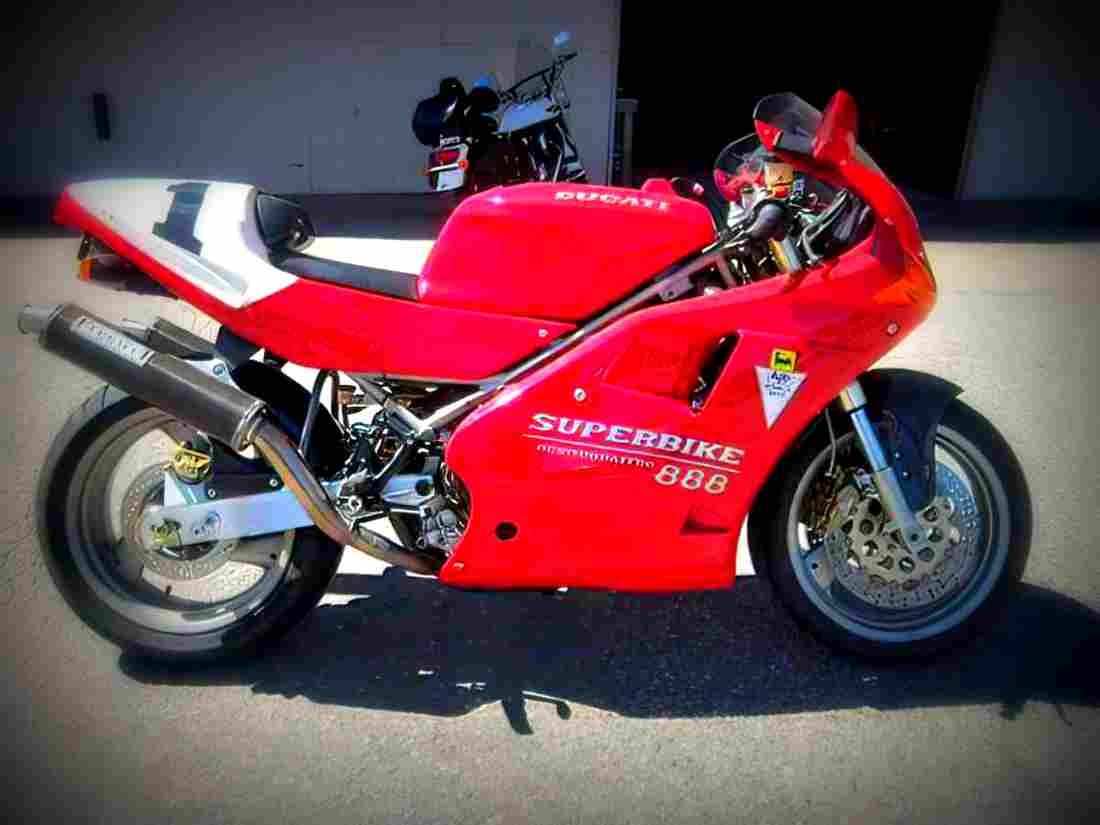 Ducati 888 SP 0 Strada 1994 3 motorbike A4 Photo Print
