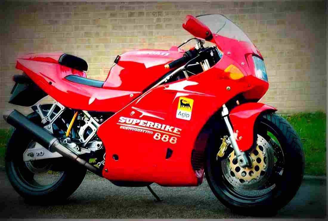 Ducati 888 Strada 1993 1 motorbike A4 Photo Print
