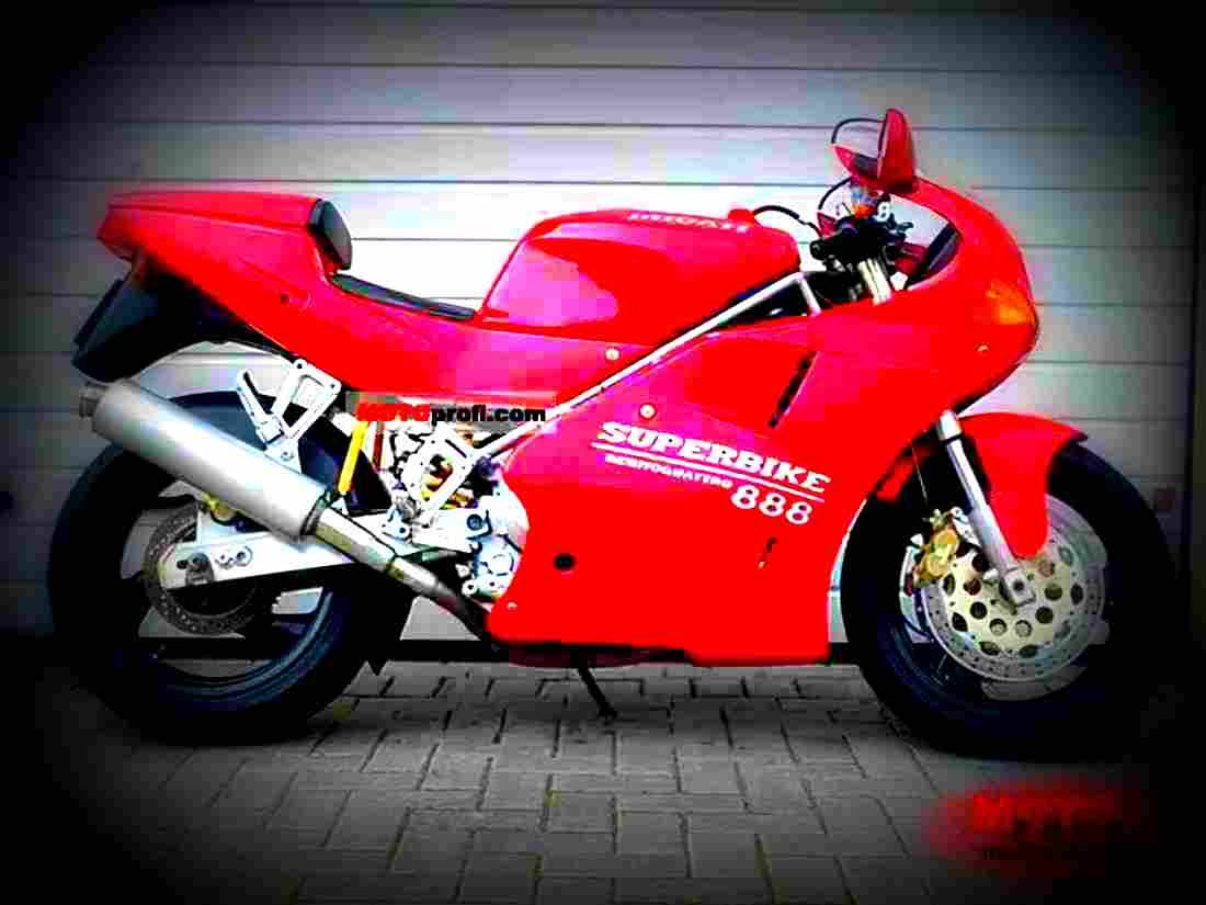 Ducati 888 Strada 1993 4 motorbike A4 Photo Print