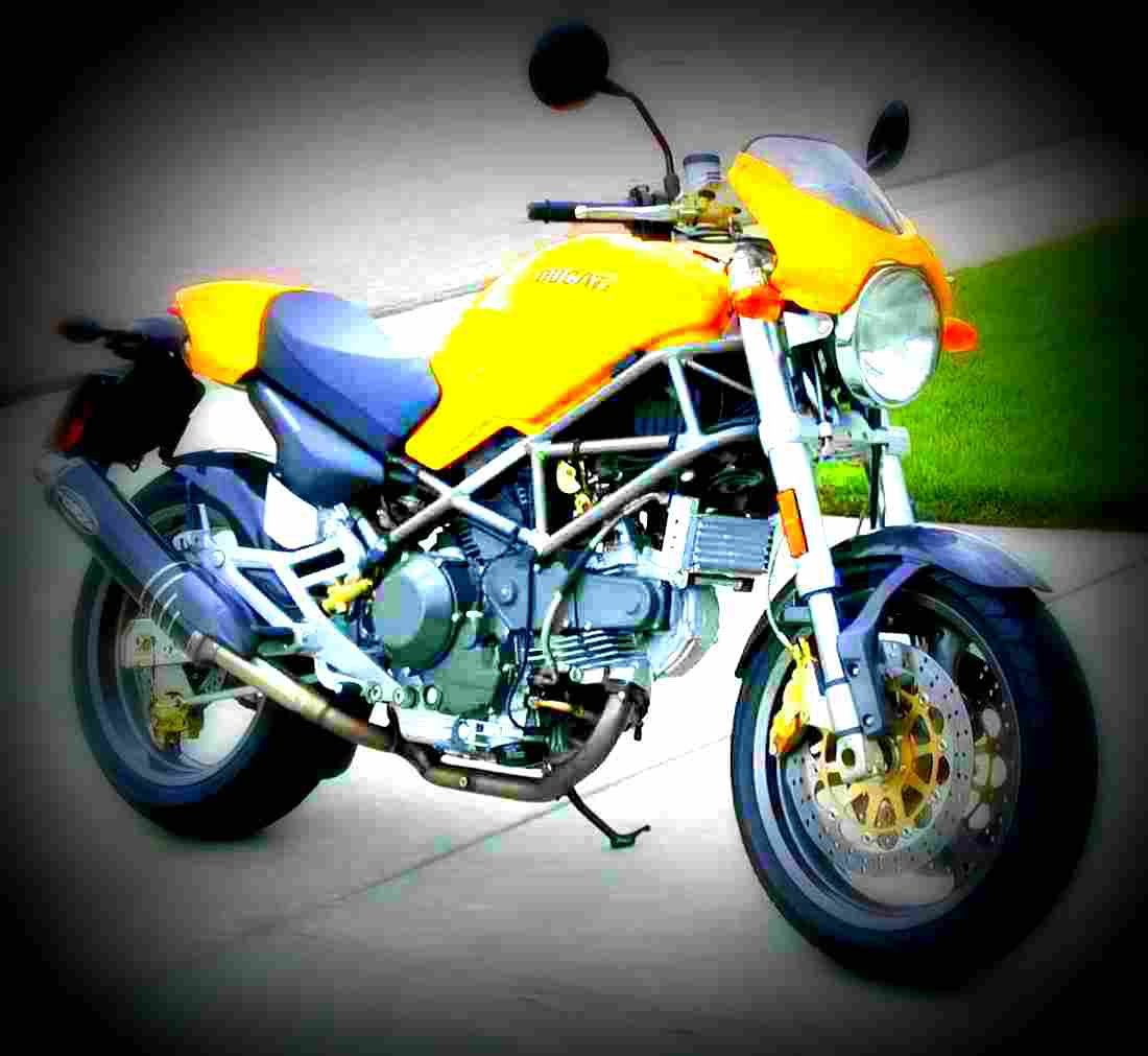 Ducati 900 Monster S 1998 3 motorbike A4 Photo Print