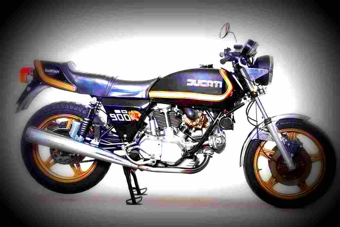 Ducati 900 SD Darmah 1979 2 motorbike A4 Photo Print