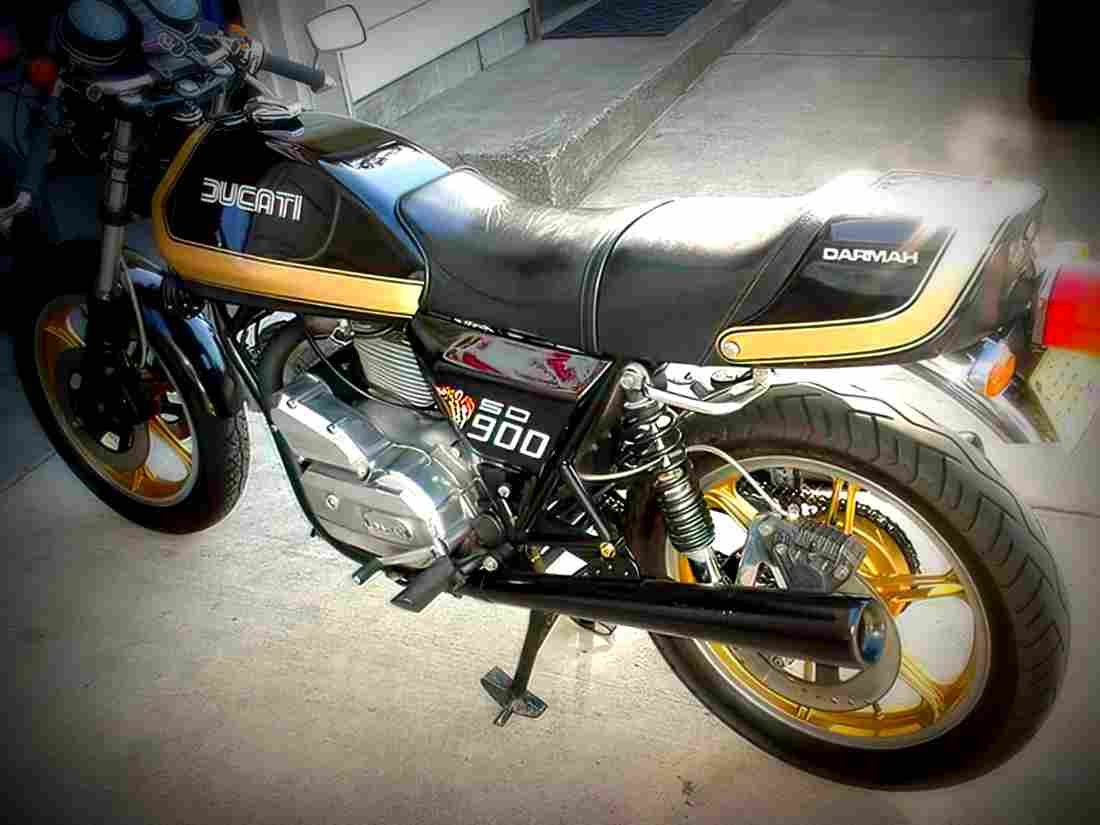 Ducati 900 SD Darmah 1980 2 motorbike A4 Photo Print