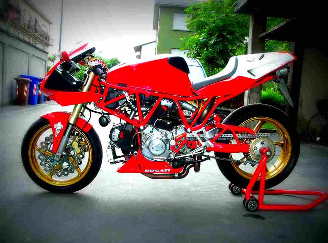 Ducati 900 SS 1998 6 motorbike A4 Photo Print