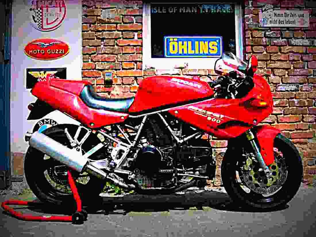 Ducati 900 SS Nuda 2001 4 motorbike A4 Photo Print
