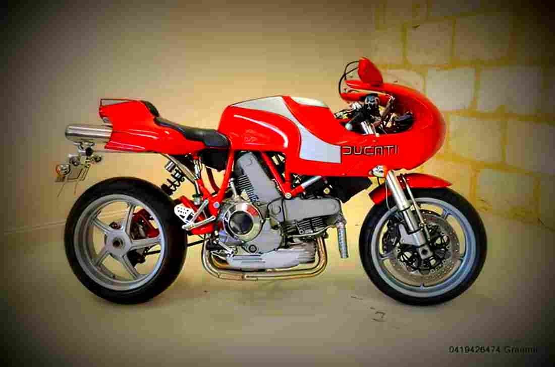 Ducati 900 Sport 2002 2 motorbike A4 Photo Print