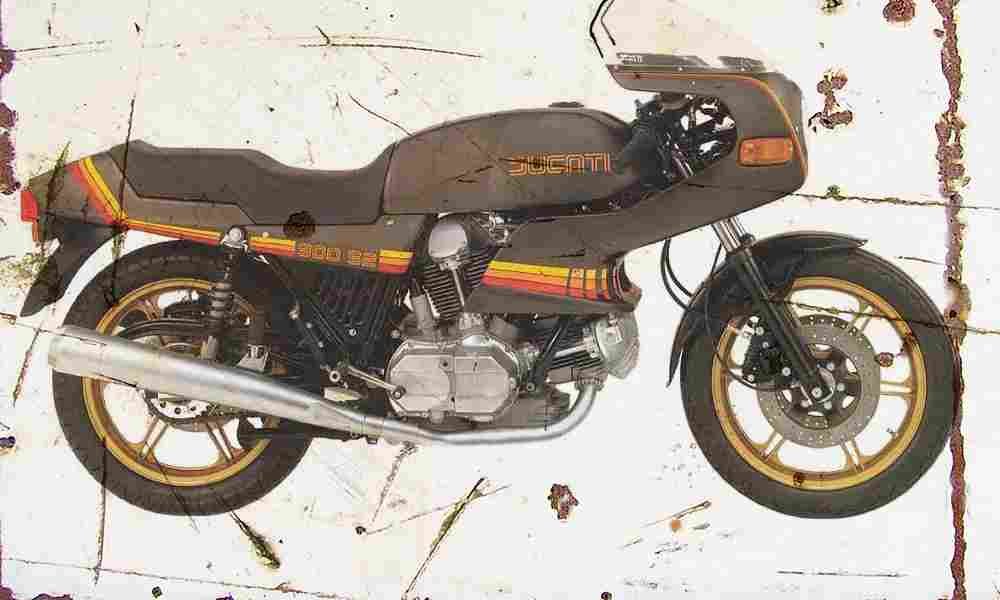 Ducati 900S2 1982 Aged Vintage A4 Photo Print
