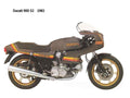 Ducati 900S2 1982 motorbike A4 Photo Print