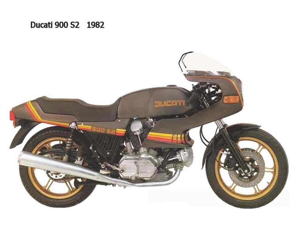 Ducati 900S2 1982 motorbike A4 Photo Print