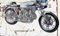 Ducati 900SS 1978 ghosted Aged Vintage A4 Photo Print