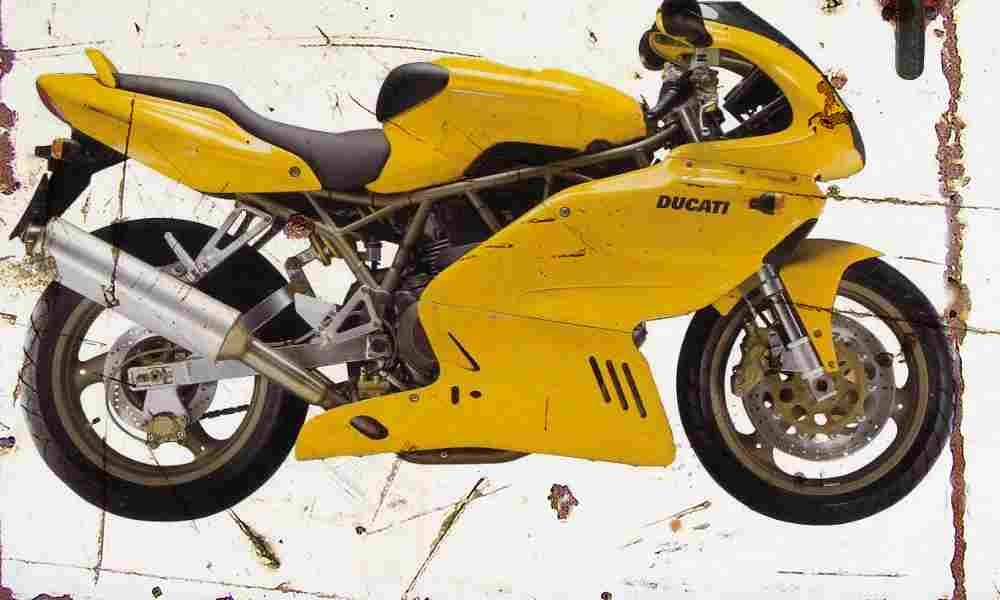 Ducati 900SS 1999 Aged Vintage A4 Photo Print