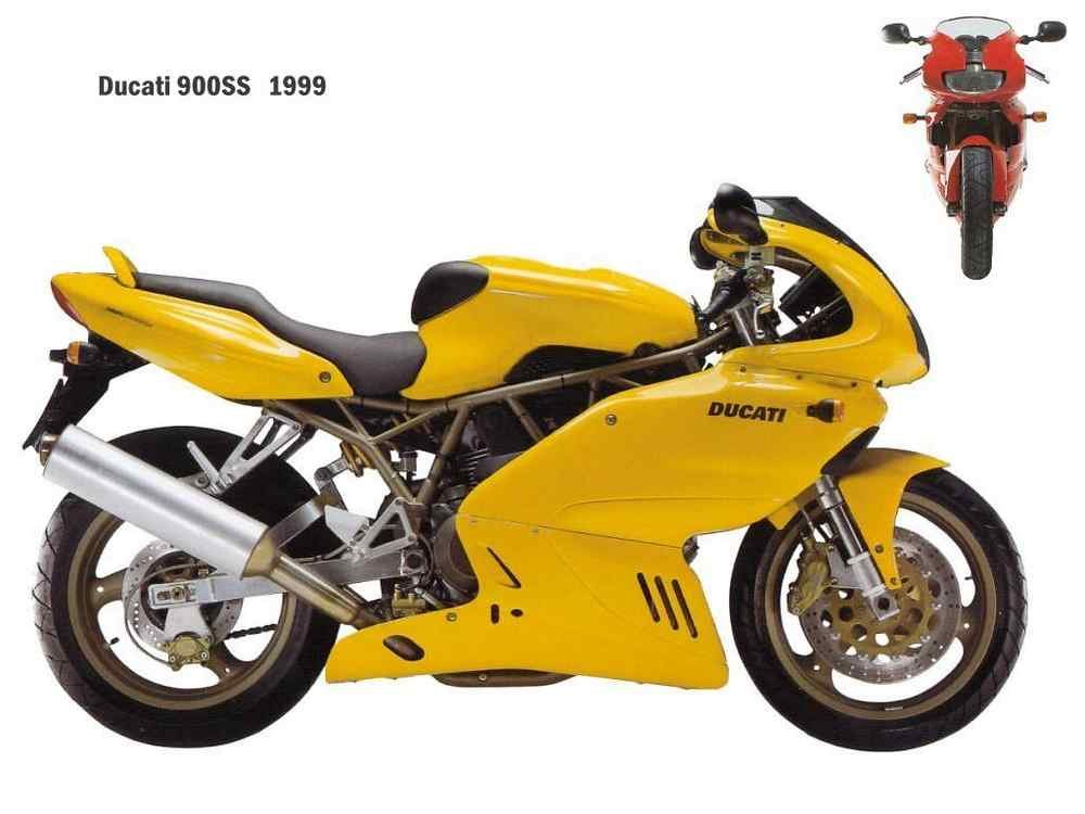 Ducati 900SS 1999 motorbike A4 Photo Print