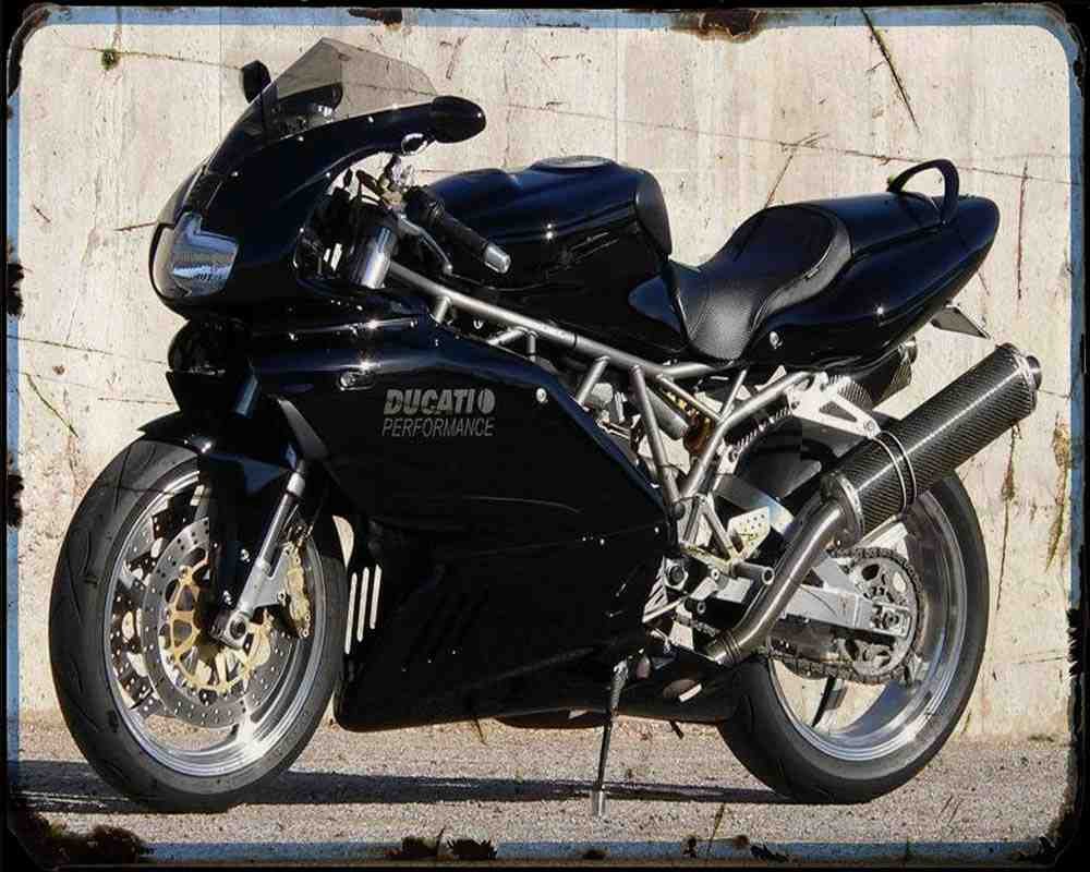 Ducati 900Ss 01 Motorbike Vintage Aged A4 Photo Print