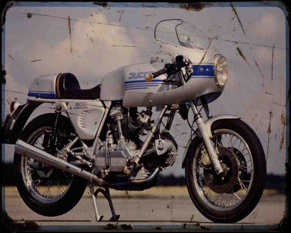 Ducati 900Ss 75 1 Motorbike Vintage Aged A4 Photo Print